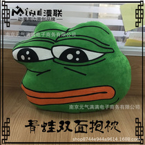 Sad Frog double sided with pillow grieving frog with pillow sad frog cushions Cushion Pillow Perimeter