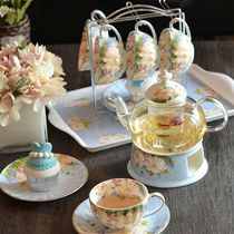English Afternoon Tea Herbal Tea Set Heated Teapot Herbal Teapot Heated Glass tea Set Fruit Tea Tea set