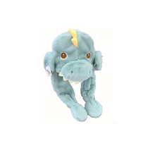 Children's hat scarf one boy's ear moving dinosaur windproof scarf plus velvet padded winter boy