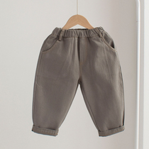 Straight loose boys autumn pants children cotton casual pants Children Baby Tide pants Korean version of Joker trousers