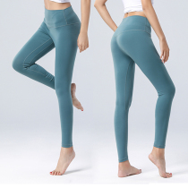 Yoga trousers womens tight body elastic high waist lifting hip slim spring and autumn new quick dry breathable sports fitness ankle-length pants
