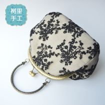 Tree in original handmade bag retro art Temperament Lady Qipao Carry-on Satchel Embroidered Lace Gown Gold Bag