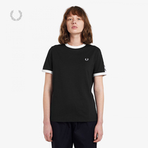 FRED PERRY WOMENS short-sleeved T-shirt 2021 summer new British cotton casual wheat ear embroidery TOP G6347