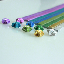 Flash powder polka dot Glitter star paper stacked floral star origami strip Star bottle wishing bottle can Pepsi Hong 001