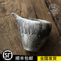 Mo Shou hand hand brush Silver Road Cup gilt silver tea tea tea tea tea accessories retro kung fu tea accessories