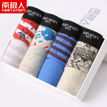 Antarctic mens underwear mens briefs pure cotton breathable sexy boys summer cute youth shorts head tide