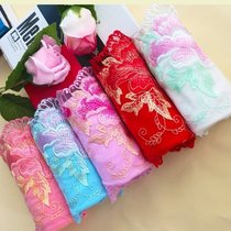 Womens Panties Womens Bamboo Fiber Modal Mid-waist Triangle Pants Sexy Embroidery Comfortable Lace Cotton crotch Shorts