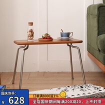 Porch stool Nordic simple modern home entrance living room cherry wood solid wood shoes makeup multifunctional small square stool