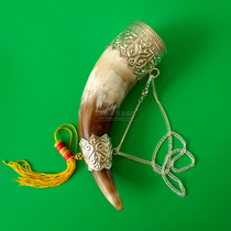 Mongolian Allied Cup Pure Natural Yellow Bull Corner Wine Cup Stage Performance Props Inner Mongolia Handicraft Cutlery