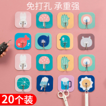 Kitchen Hook Powerful Viscose Glue Hook Rack Creativity Home Cute Powerful Free Punch Cartoon Suction Cup No Mark Hook