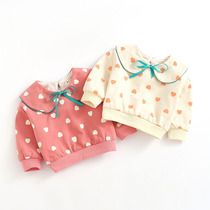 Autumn and winter female baby coat plus velvet 2019 new girl doll collar thick clothes baby warm sweater