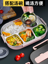 304 stainless steel insulated lunch box 1 person portable separation with soup student to work family lunch dinner plate meal kit