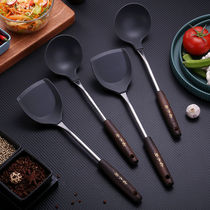 Food grade non-stick pan Silicone shovel cooking high temperature resistant spoon Silicone stainless steel kitchenware special silicone set