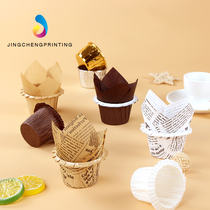 Disposable tulip cupcake topcake high temperature resistant flame Grand size maven cup anti-greaseproof paper holder packaging box