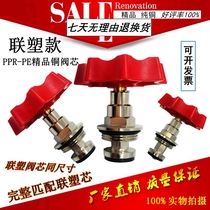 PPR globe valve copper spool PE204 spool PE globe valve spool valve spool valve spool DN50DN20 is a matching joint plastic