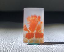 South Red Ice floating aquatic flower flower pendant ice bottom Ruddy suitable for inlay size 29 × 16 × 4 5 weight 5g