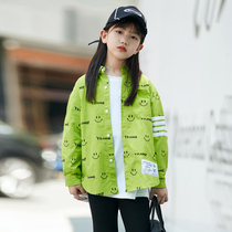 Childrens clothing girls autumn clothes foreign style casual shirts in the big children 2021 new children Korean girls Spring Autumn shirt