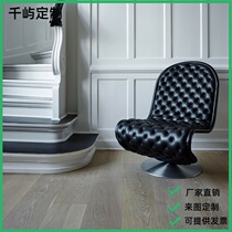 Designer Brief Pull Clasp Single Casual Chair Decent Board Room Light Lavish Dining Chair Villa Foyer Reception Sofa Chair