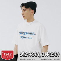 SAMESAME21SS friends dont lie hand-painted graffiti print Half sleeve T-shirt casual small neckline couples