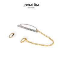 Joomi Lim building honey ear bone hanging 2021 summer New charm crystal chain asymmetric earrings exquisite earrings