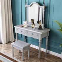 Eurostyle light and luxurious dresser table bedroom modern minimalist full solid wood containing cabinet integrated net red ins wind small family