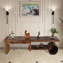 Log furniture living room now Chinese pastoral TV cabinet old wood all solid wood floor cabinet short cabinet TV cabinet