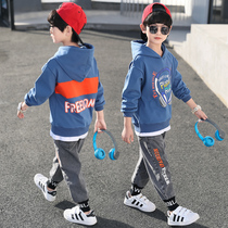 Boy autumn handsome suit children autumn childrens clothing 2021 new boy children Net red fashionable Foreign Air tide cool