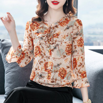 Broken Flowers Snowspun Shirt Woman Long Sleeve Spring Dress 2022 New Womens Dress Foreign Air Long Sleeves Upscale Beautiful Little Shirts Spring blouses