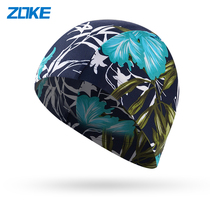  ZOKE fashion swimming cap mens cloth swimming cap womens long hair ear protection multi-color non-waterproof sunscreen swimming cap