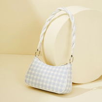 Where Elements Small Crowddesign Plaid Armband Bags Women 2021 New Summer Little Fresh 100 lap single shoulder bag handbag