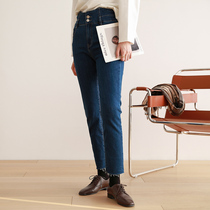 Cajulie jeans women 2021 New slim high waist pants small Man design sense minority spring and autumn