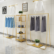 Simple hangers floor-standing clothing display rack womens shop clothes shelves mens display rack childrens clothing shelves