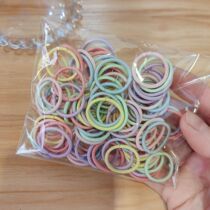 Finished small red book with rainbow woven bracelet diy Hairband girlfriends couple bracelet gift small rubber band