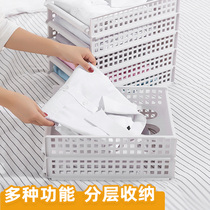 Wardrobe layered partition partition College student dormitory storage nail-free cabinet rack cabinet bedroom partition shelf