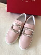 roger vivier domestic spot pink big diamond super girl heart sports shoes