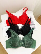 Qu * brand withdrawal cabinet cut underwear womens thin big chest small bra ultra thin cup soft steel ring gathering bra