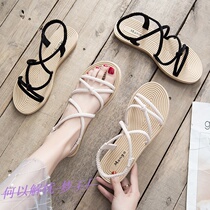Seaside sandals can go into the water travel holiday womens shoes Beach beach 2019 trendy shoes foreign atmosphere to go to the beach to wear shoes