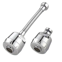 Kitchen household splash-proof stainless steel tap water faucet nozzle Universal extension extender Shower rotating aerator