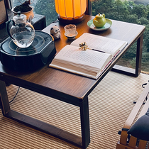 Folded Floating Windows Small Tea Table Zen small tea table tatami small table Dining Room Table table Terrace Terrace short table Balcony Solid Wood Floating Window Table Bamboo