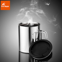 Fire Maple 303 + Stainless Steel Camping Cup Outdoor Picnic Camping Insulation Cup 320ml Double Layer Cup Body