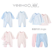 YEEHOO British Neonatal Underwear Men and Women Baby Four Seasons Thin Underwear Baby Siamese Climbing 10094000