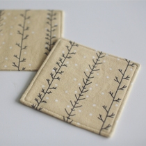 Wicker┊Nature Time┊Nordic Japanese 12cm brushed flannel padded cup mat tea mat original hand-made