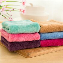 Household fiber double-sided thickened absorbent rag Kitchen dishwashing cloth Towel Non-stick oil non-hair loss cleaning cloth