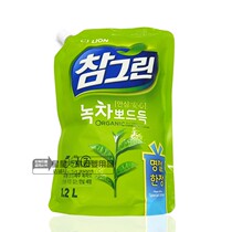 South Korea original imported CJLION Xijie green tea to oil stains easy to rinse fruit and vegetable tableware detergent bag