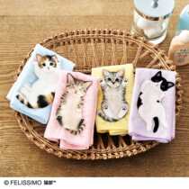 Japanese finarie Dreams Cat Department Belly Leather Towards The Sky Cute Little Milky Kitty Cat Handtowel Handmaid Handmaid Salute.