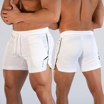Summer breathable fitness pants three-point pants white sports shorts Mens quick-drying marathon shorts running training pants