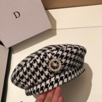 French Net red British womens retro Joker Hundred Bird Berets Korean painter hat autumn and winter woolen hat tide