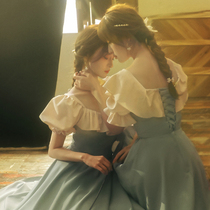 Bridesmaid dress autumn little sister Group dress French dress student dress usually wear niche temperament