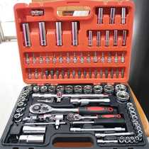 Manual socket wrench 82 pieces 94 piece socket set combination tool auto repair tool combination car household set