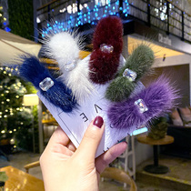 Hairpin one-word clip rhinestone bb clip Korean simple style fluffy bangs top clip edge clip temperament hairpin broken hairpin